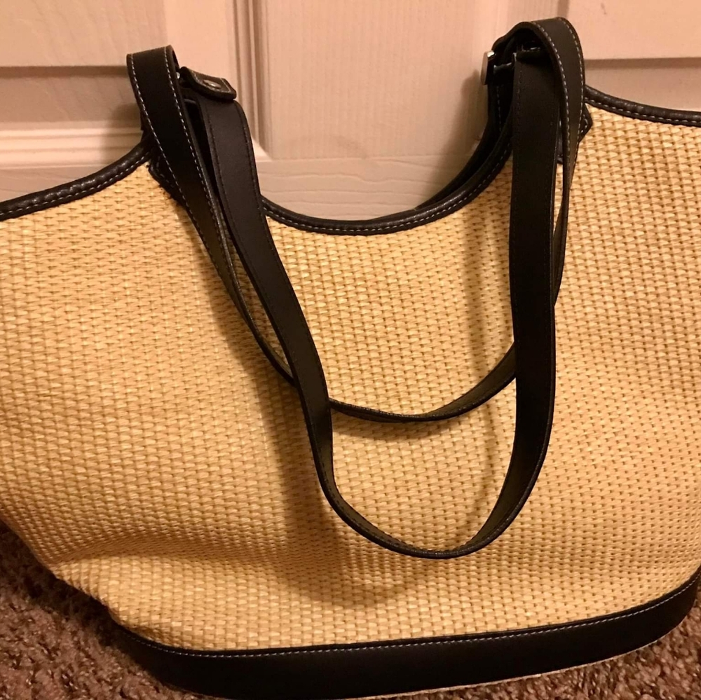 Talbots Straw Beach Bag